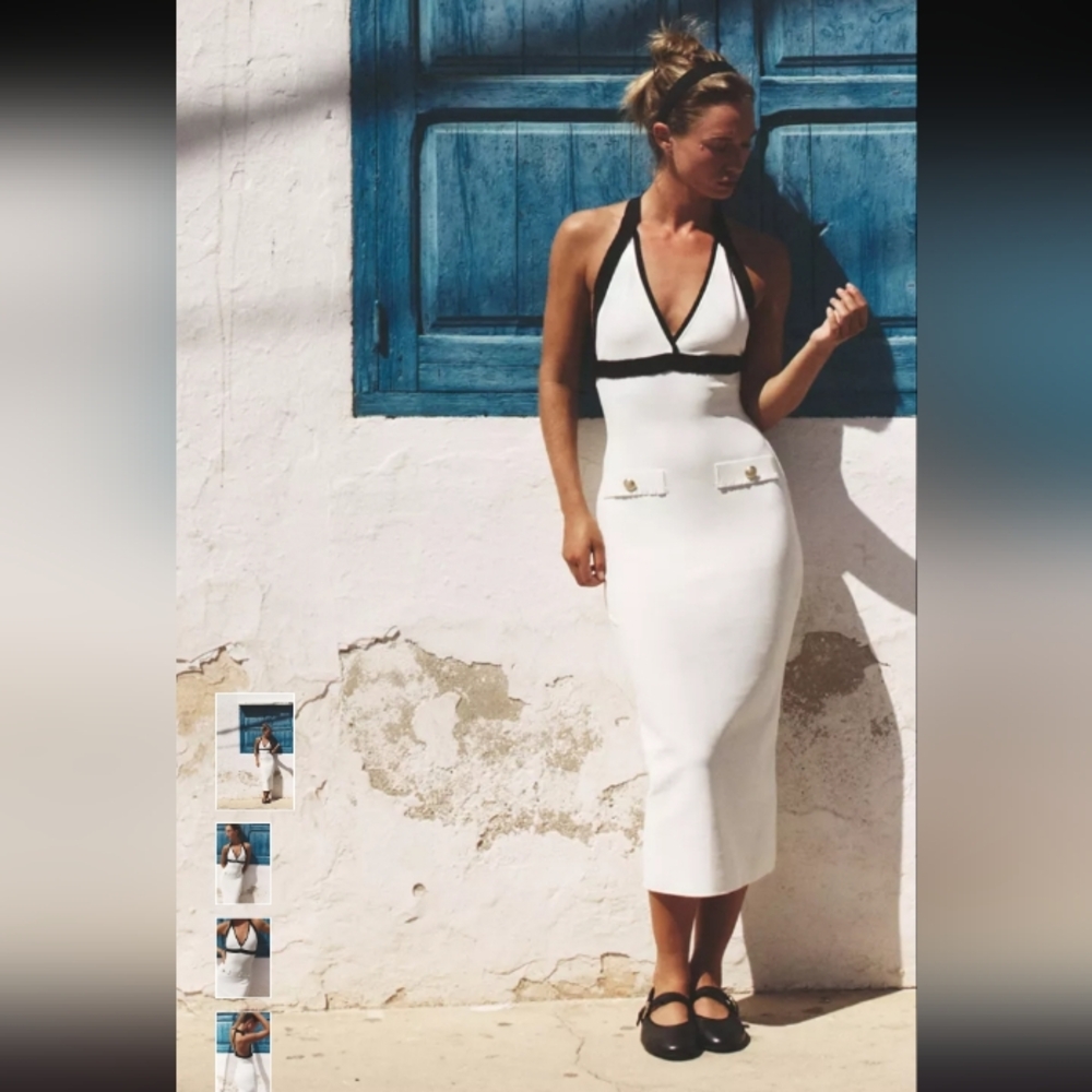 Zara Halter Strech Contouring Dress‎